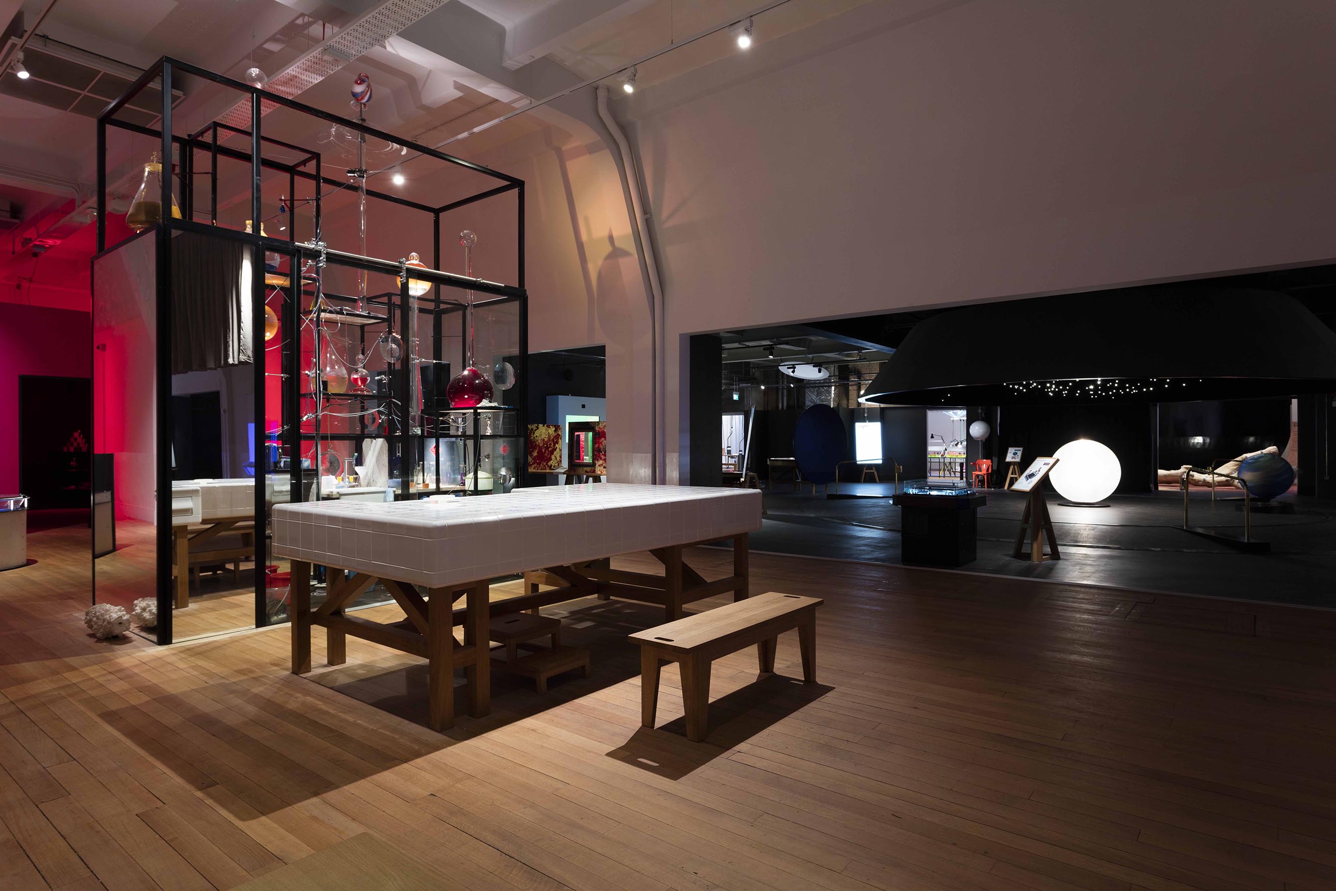 The chemistry bar and orrery of the Wonderlab: The Equinor Gallery