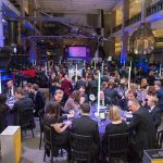 Guests sitting around round tables in the Making the Modern World gallery at the ESA excellence Awards 2017